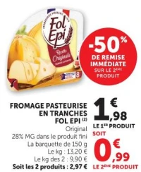 Fol Epi Fromage pasteurisé en tranches