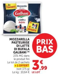 Galbani Mozzarella pasteurisée di latte di Bufala