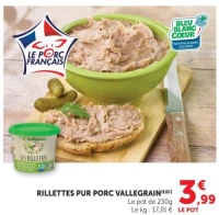 RILLETTES PUR PORC VALLEGRAIN