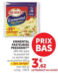 Président Emmental pasteurisé