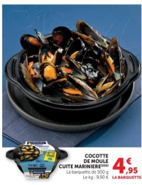 Cocotte de moule cuite marinière