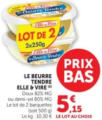 ELLE & VIRE Le beurre tendre