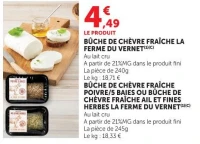 Bûche de chèvre fraîche La Ferme du Vernet