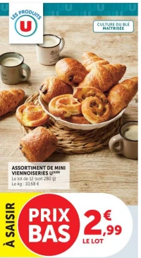 ASSORTIMENT DE MINI VIENNOISERIES U
