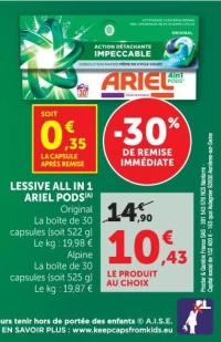 LESSIVE ALL IN 1 ARIEL PODS(A)