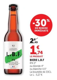 BIERE L.B.F IPA 5°