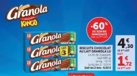 BISCUITS CHOCOLAT AU LAIT GRANOLA LU