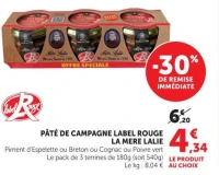 PÂTÉ DE CAMPAGNE LABEL ROUGE LA MERE LALIE