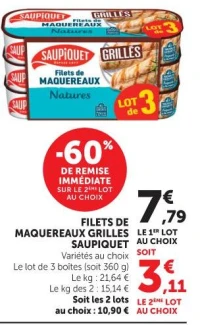 Filets de maquereaux grilles Saupiquet