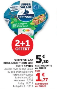 Super Salade Boulgour Thon MSC Petit Navire