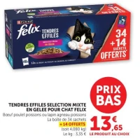 Tendres effiles selection mixte en gelee pour chat Felix