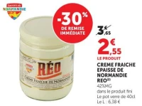 CREME FRAICHE EPAISSE DE NORMANDIE REO