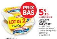 LE BEURRE TENDRE ELLE & VIRE