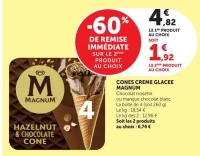 Cones Crème Glacée Magnum Hazelnut & Chocolate