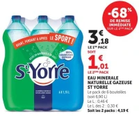 St-Yorre Eau minérale naturelle gazeuse