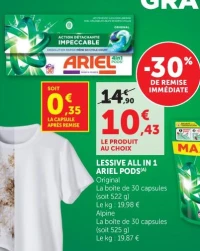 LESSIVE ALL IN 1 ARIEL PODS
