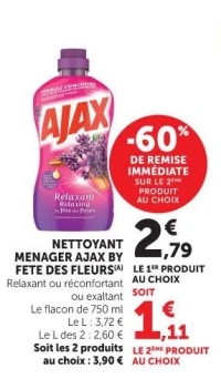 NETTOYANT MENAGER AJAX BY FETE DES FLEURS