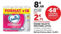 PAPIER TOILETTE MOLTONEL LOTUS