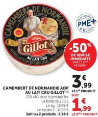 Camembert de Normandie AOP au lait cru Gillot
