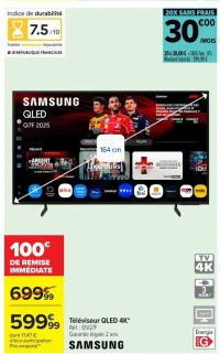 Téléviseur QLED 4K SAMSUNG Réf. : 65Q7F
