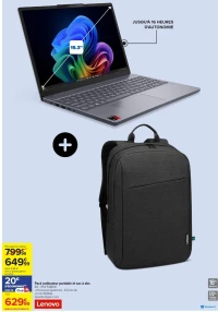 Pack ordinateur portable et sac à dos Lenovo