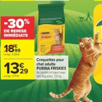 Croquettes pour chat adulte PURINA FRISKIES