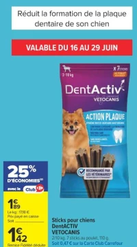 Sticks pour chiens DentACTIV VETOCANIS