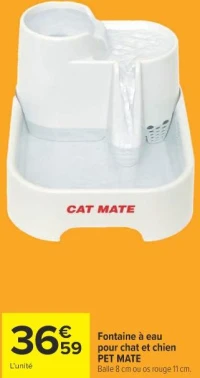 Fontaine à eau pour chat et chien PET MATE