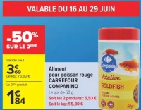 Aliment pour poisson rouge CARREFOUR COMPANINO