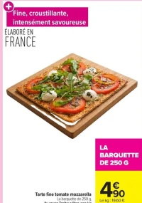 Tarte fine tomate mozzarella