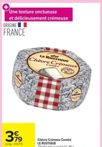 Chèvre Crémeux Cendré LE RUSTIQUE