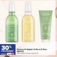Melvita Gammes Or Végétal, Or Bio et Or Rose