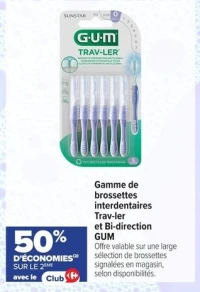 Gamme de brossettes interdentaires Trav-ler et Bi-direction GUM