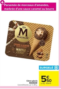 Magnum Cônes glacés Caramel/Amande