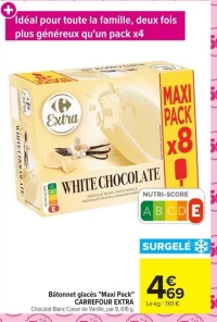 Bâtonnet glacés "Maxi Pack" CARREFOUR EXTRA