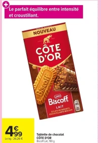 Tablette de chocolat CÔTE D'OR