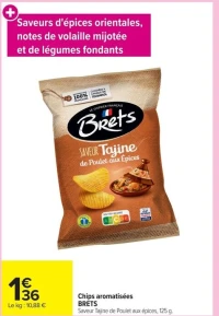 Chips aromatisées BRETS Saveur Tajine de Poulet aux épices
