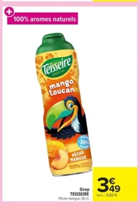 Sirop TEISSEIRE Pêche mangue