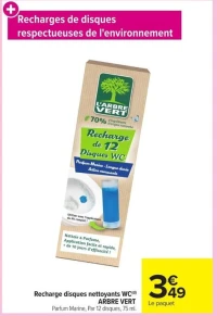 Recharge disques nettoyants WC L'ARBRE VERT