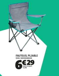 FAUTEUIL PLIABLE DIM. 50X50X80CM