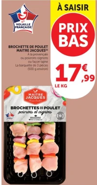 Brochette de poulet Maître Jacques