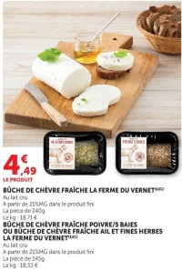 Bûche de chèvre fraîche La Ferme du Vernet