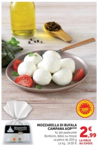Mozzarella di Bufala Campana AOP