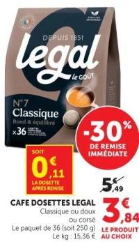 CAFE DOSETTES LEGAL