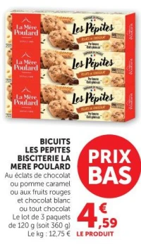 BICUITS LES PEPITES BISCUTERIE LA MERE POULARD