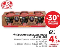 Pâté de campagne Label Rouge La Mère Lalie