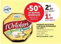 L'Ortolan Fromage Pasteurisé Fromagerie Milleret