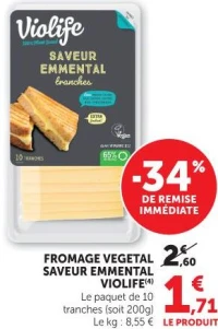 Violife Fromage Vegetal Saveur Emmental