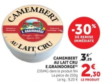 CAMEMBERT AU LAIT CRU E.GRAINDORGE