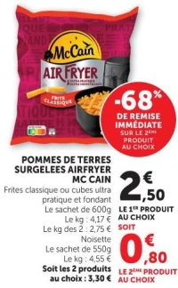 POMMES DE TERRES SURGELEES AIRFRYER MC CAIN